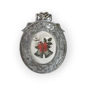 Vintage Upcycled small picture frame Holiday Decoration.